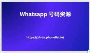  Whatsapp 号码资源 