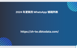 2024 年更新的 WhatsApp 號碼列表